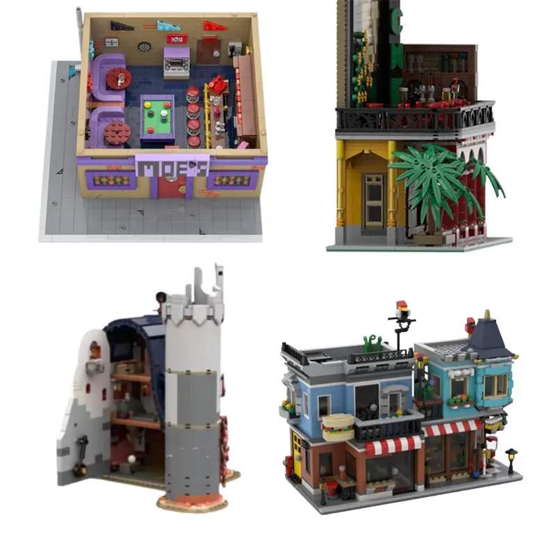 

In stock: MOC-152941 Modular Tavern 156582 Castle Small Particle Assembly Building Block Toy Gift Set
