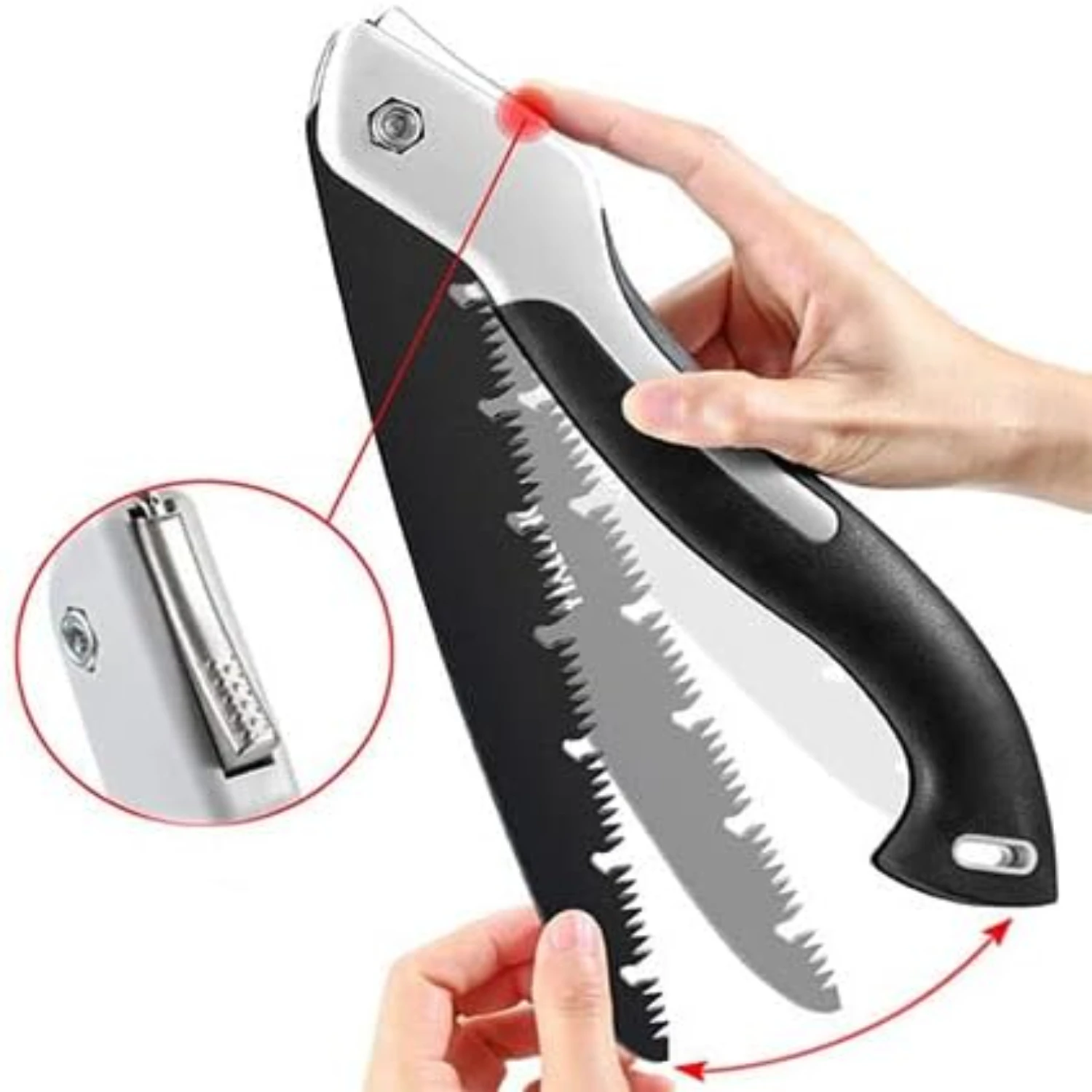 High-Performance, Versatile Folding Saw crafted from Durable Germany SK5 Carbon Steel - Perfect Rugged Design for Hunting, Campi