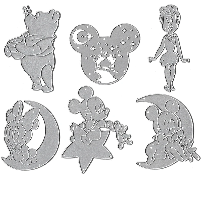 Carbon Steel Cutting Die Disney-licensed Princess Mickey Mouse Winnie the Pooh Snow White 7 Dwarfs Cinderella Belle