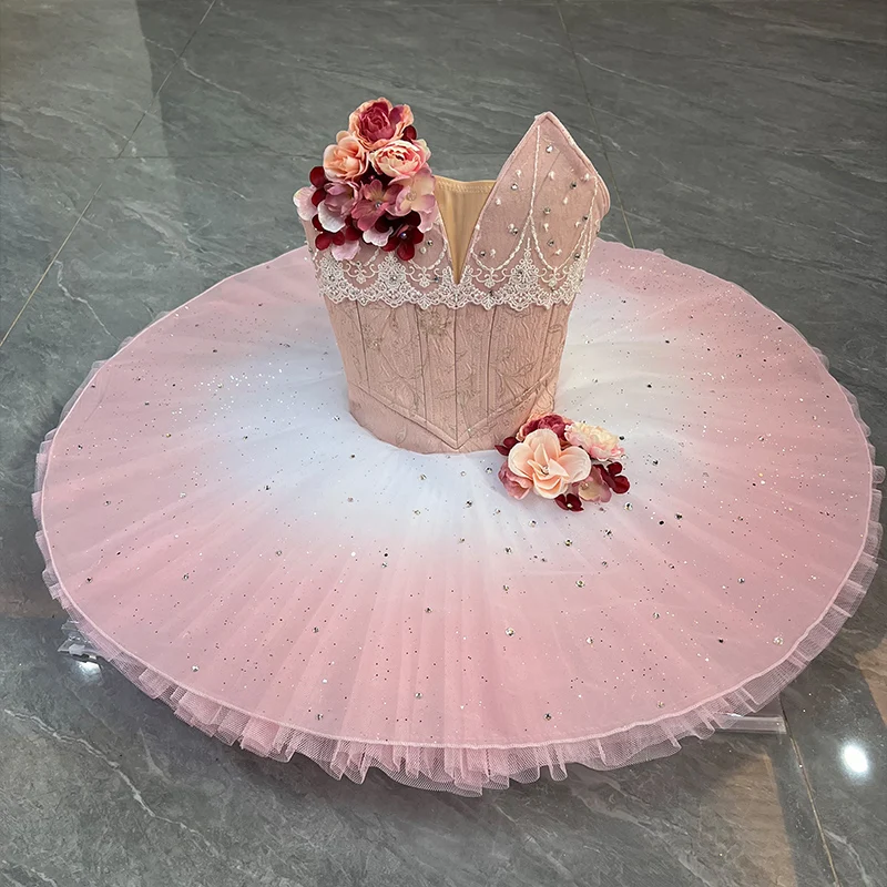 

BT01407 Профессиональный индивидуальный размер, цвет на заказ для детей, девочек, женщин, взрослых, розовые балетные костюмы-пачки