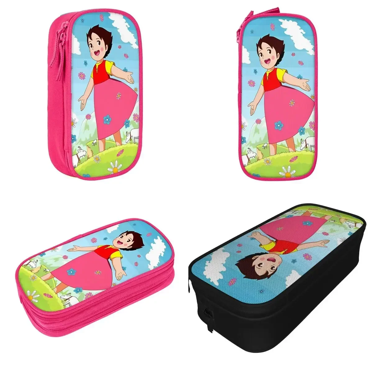 

Heidi Cartoon Pencil Cases New Anime Pen Box Bags Girl Boy Big Capacity Office Zipper Pencilcases