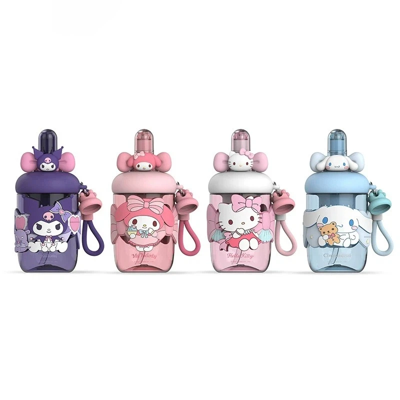 

Sanrio Cinnamoroll Kuromi Water Cup for Kids Leakproof Tea Water Separation Tritan Straw Cup Outdoor Portable Water Cup Gift