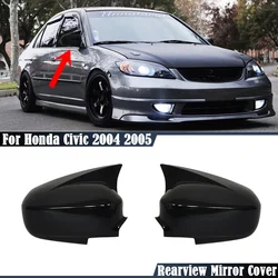 Pair Car Side Rearview Mirror Cover Cap Mirror Shell Case For Honda Civic 2004 2005 Rear View Mirror Cover Cap