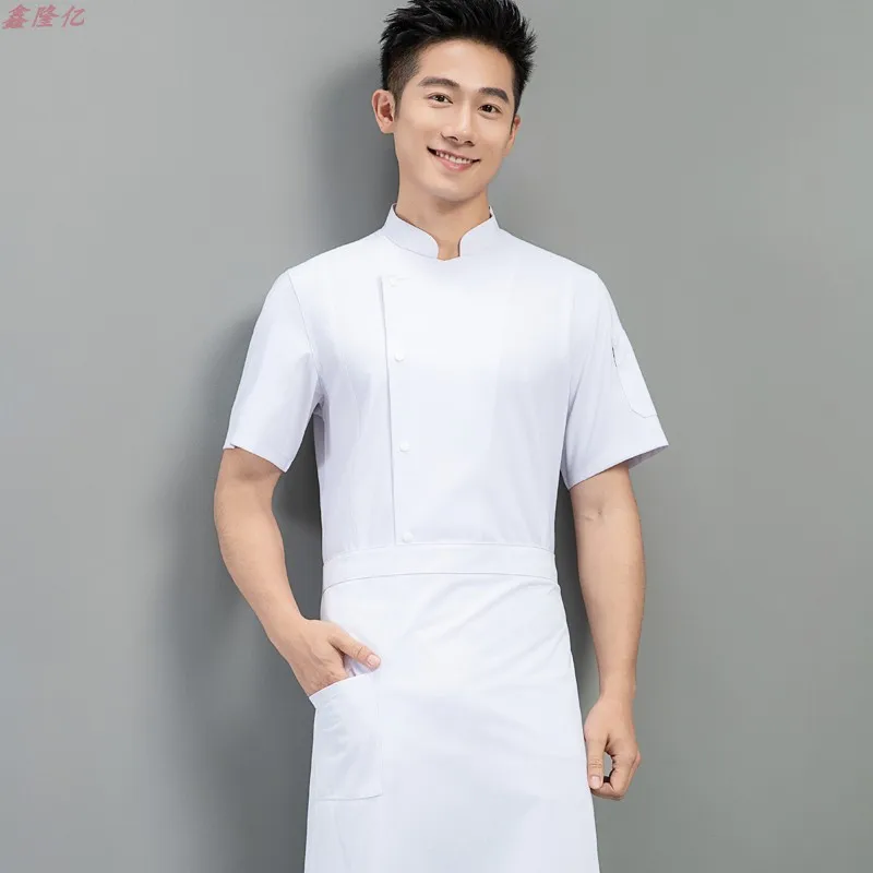 ホテルシェフ制服西洋レストランステーキハウス夏半袖作業服食堂ベーカーシェフ服