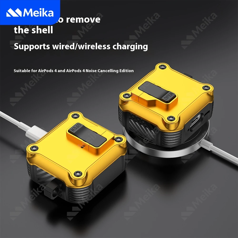 Creative Lock Buckle Case for AirPods Pro / Pro 2 / 4 / 3 / 1 2 Soft Silicone Protective Cover Anti-Lost Bluetooth Earphones