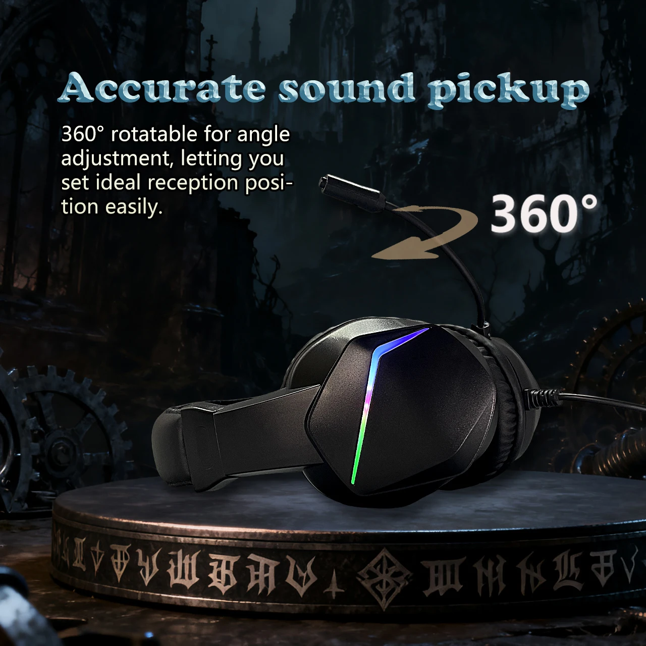 سماعات رأس سلكية H21 للألعاب والكمبيوتر والموسيقى تناسب الدورات عبر الإنترنت والمؤتمرات وأعياد الميلاد. يعمل مع PS4/PS5/Xbox/Switch/