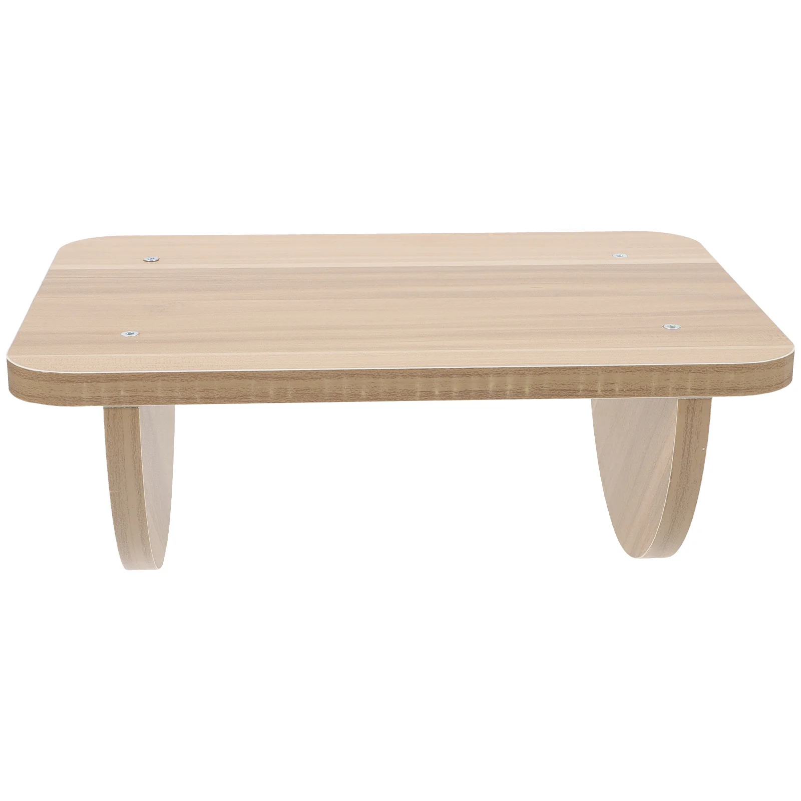 Solid Wood Arc Foot Stool Office Footrest Footstool under Desk Wooden for at Work