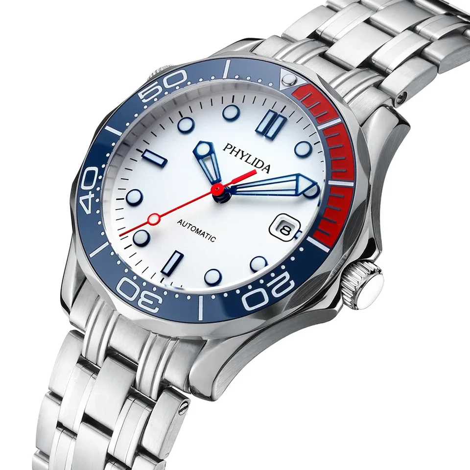 PHYLIDA 20BAR Water Resistant White Matte Dial JAPAN MIYOTA