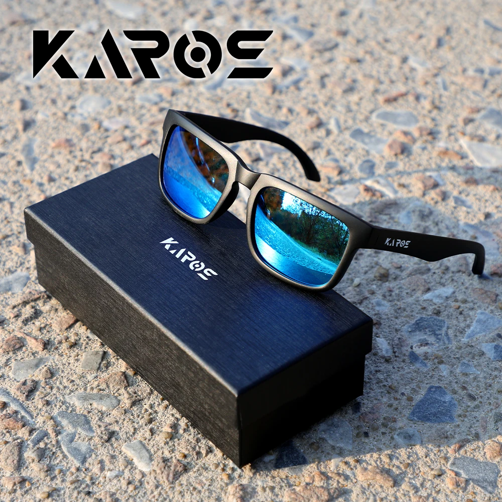 Karos Polarisierte Sonnenbrille UV400 Schutzbrille für Männer Frauen Fahren Fahrrad Outdoor Jagd Angeln Brillenetui YZ2019