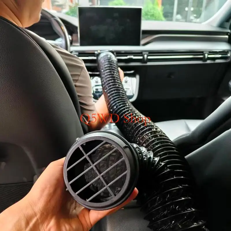 Q5WD Car Air Conditioning Vents Extender with Airflows Fan for Vehicles Passenger