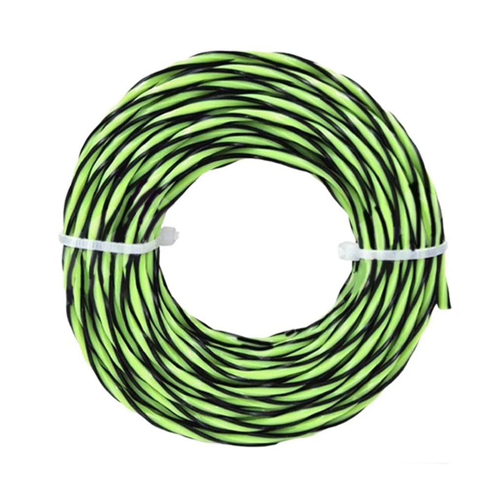 Twisted Dual-Color Trimmer Line - 4 Rolls + 2 Free Cutters For Versatile Diameter Options 2.0mm, 2.4mm, 2.7mm, 3.0mm, And 3.5mm