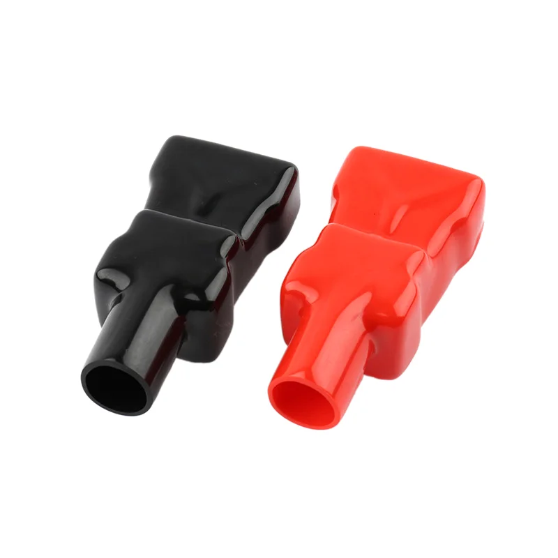 2Pcs PVC Insulated Cap Battery Terminal Covers Positive Negative Top Post Cap Protection Universal For Car Motorcycle Truck Part