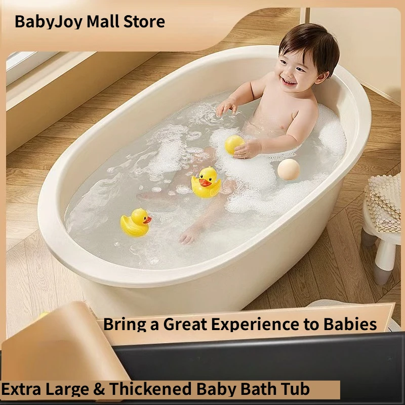 

Extra Large Thickened Plastic Baby Bath Tub - Kids Infant Bath Basin for Home Use