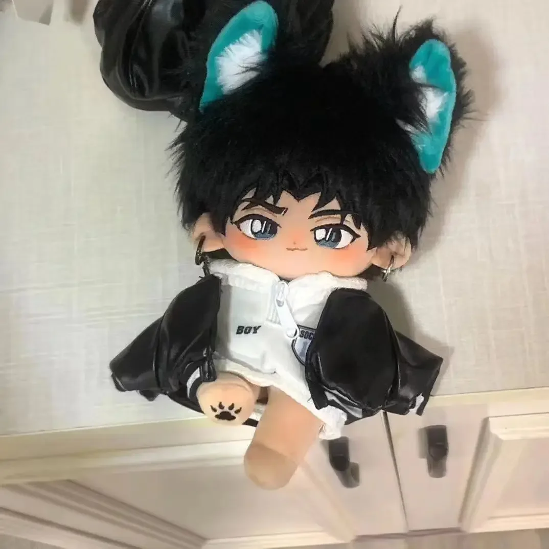 20cm Hattori Heiji Dress-up Puppet Anime Detective Conan Cotton Stuffed Doll Toys for Children Adults with Cos Cloths Suit Gifts