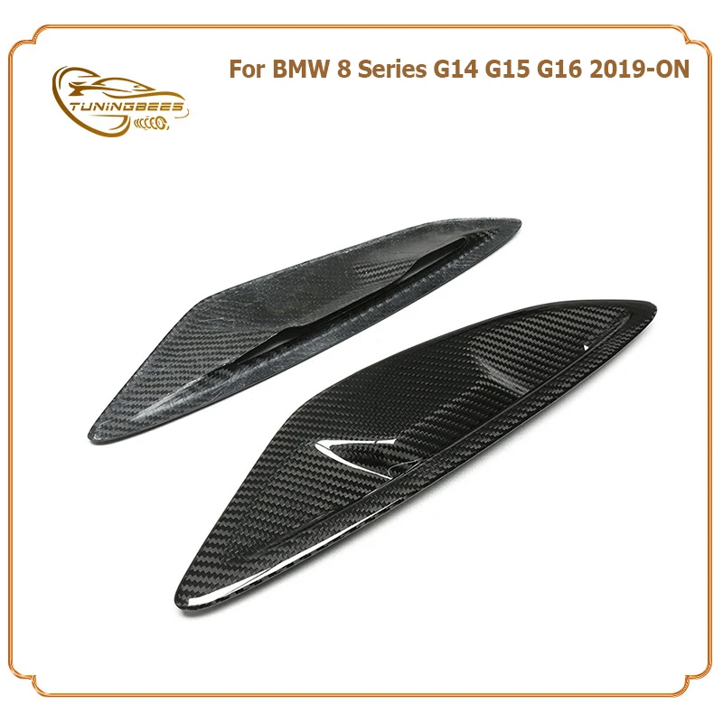 Add on Style Full Dry Carbon Fiber Fender Vent Trim Sticker for BMW 8 Series G14 G15 G16 19 20 21 22 23 24 Air Louver Cover
