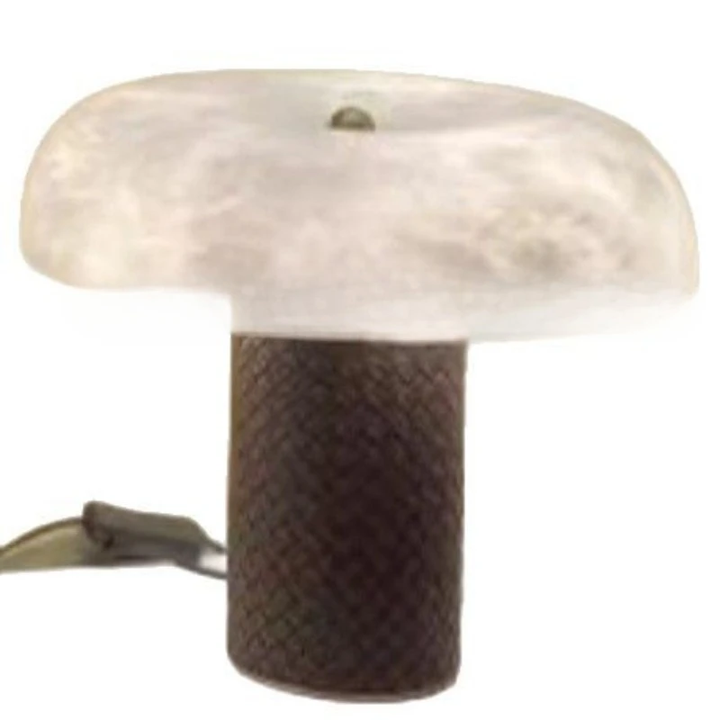 Leather Desk Lamp Hotel Living Room Sofa Bedroom Bedside Decoration High-end Simple Mushroom Table Lamp