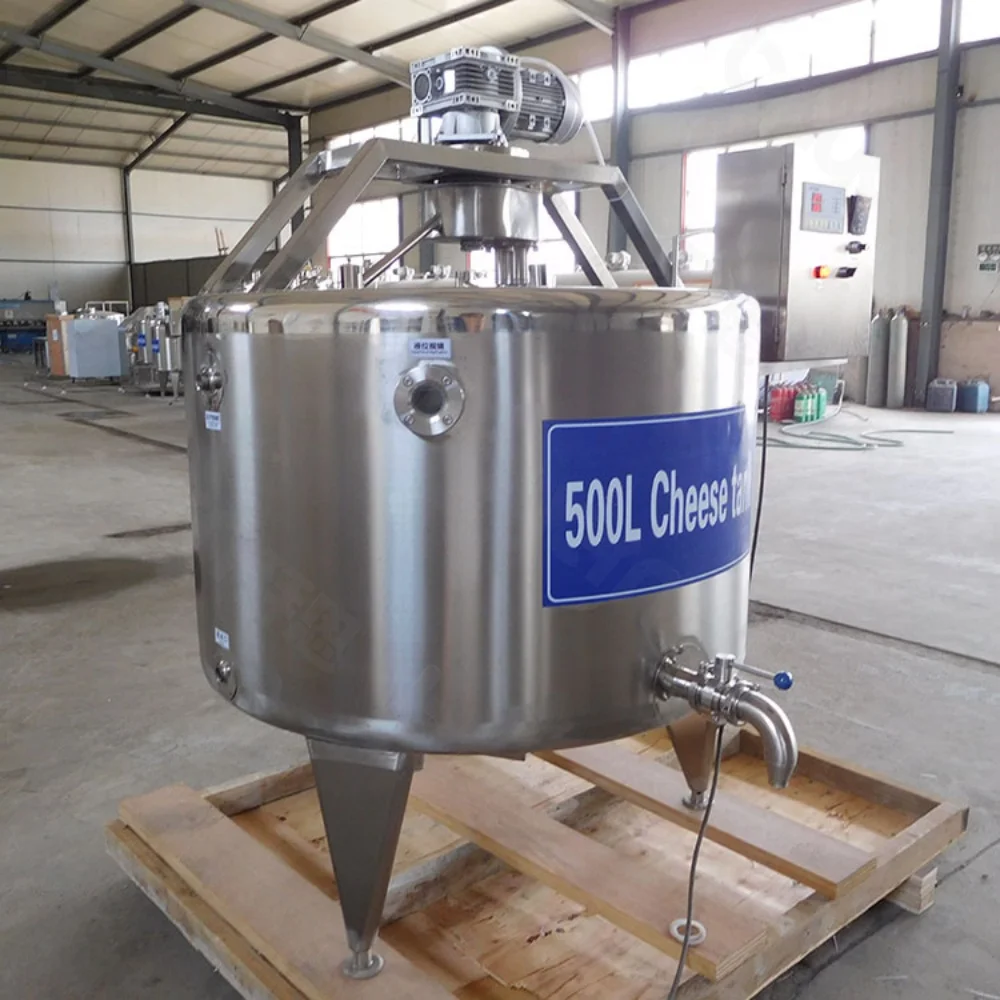 Small Scale Dairy Feta Cheese Make Tank Equipment Mozzarella Cooking And Stretching Machine For Sale