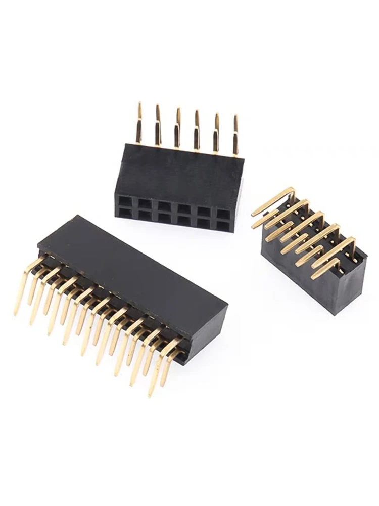 5~20pcs 2.54mm single row bent female/double row bent female 1 * 2/3/4/5 * 6/40P/2 * 3/4/5/6/7/10/12/20/40P connector socket