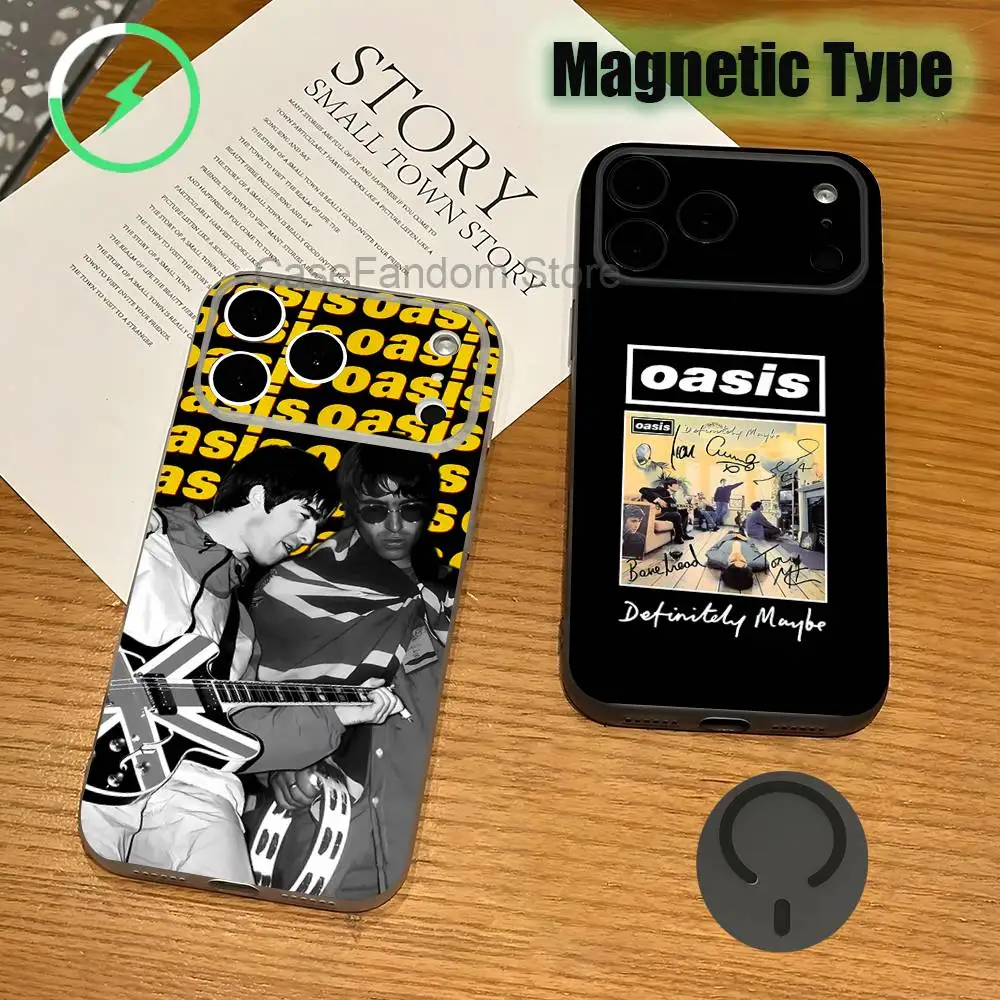 

Hot O-Oasis Band For iPhone 17,16,15,14,13,12,11,Pro,Max,Plus Magnetic Wireless Charging Transparent gray Phone Case