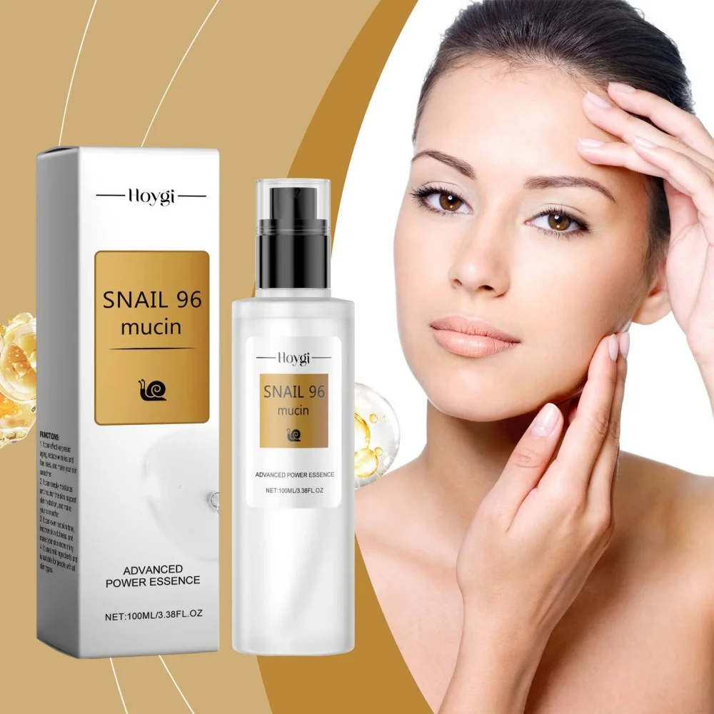 

Advanced snail 96 mucin power essence smoothes wrinkles, lifts, lightens fine lines, brightens skin, and moisturizes