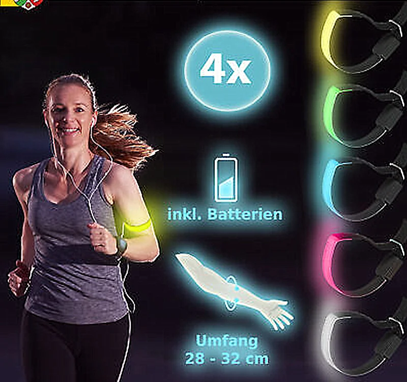 outdoor night running LED wristband for running light emitting Arm Guard for cycling safety signal light reflective equipment