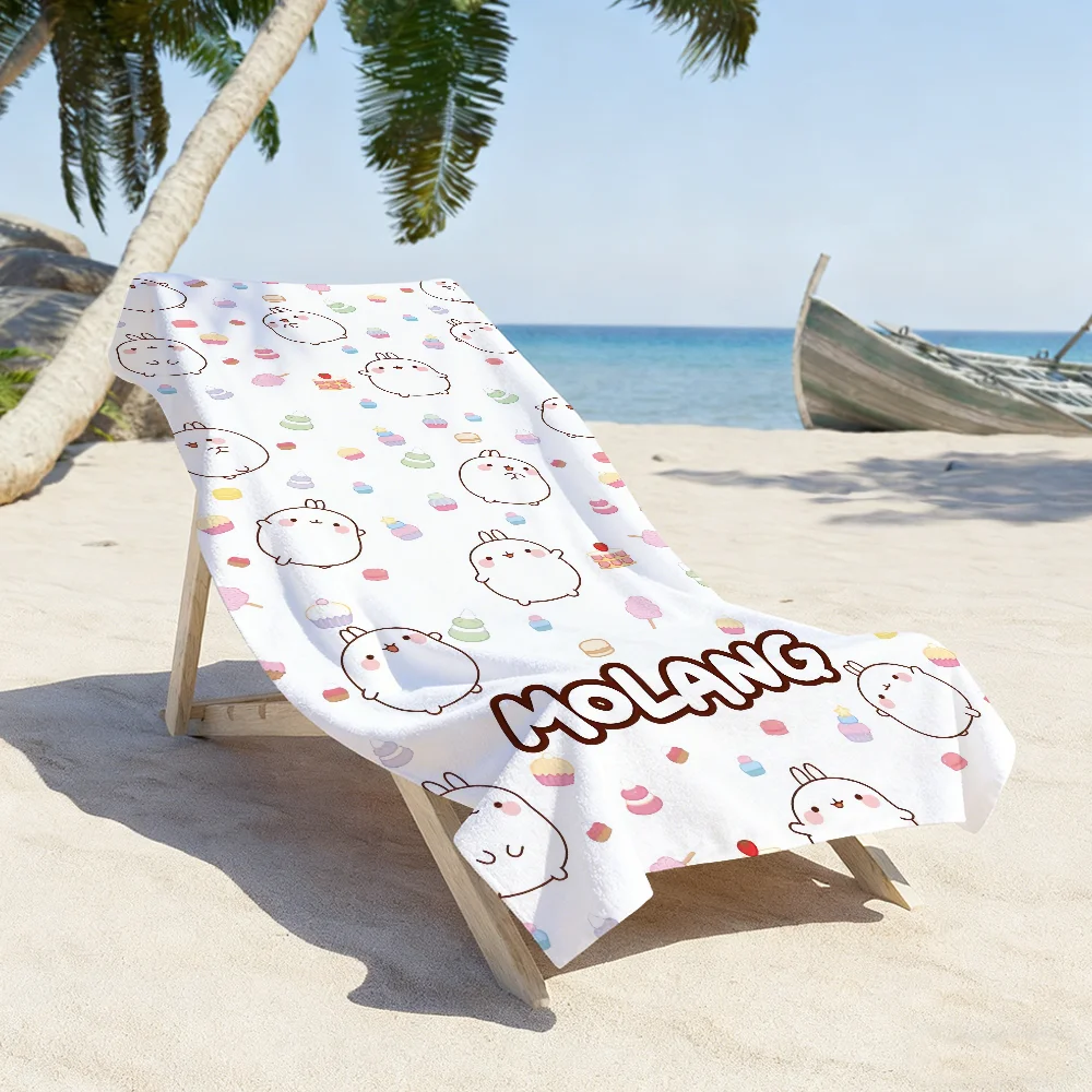 Cartoon M-MolangS-S Rabbit Cute Towel Quick Dry Soft Yoga Swimming Fitness Mountain Climbing Large Beach Towels