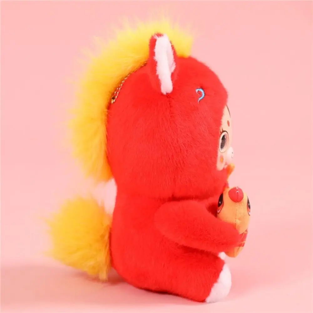 

Funny Simulation Standing Foal Fluffy Tail Long Mane Pony PP Cotton 22/26cm Cartoon Horse Stuffed Year of Horse