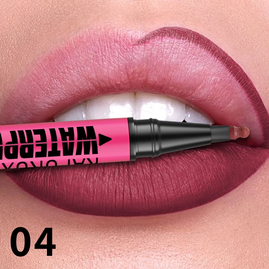 1PC Vloeibare Matte12-Kleur Lipliner Potlood Waterdicht Plumping Vlek Lippenstift Natuurlijke Lip Liner Overzicht Lippen Contour Make-Up