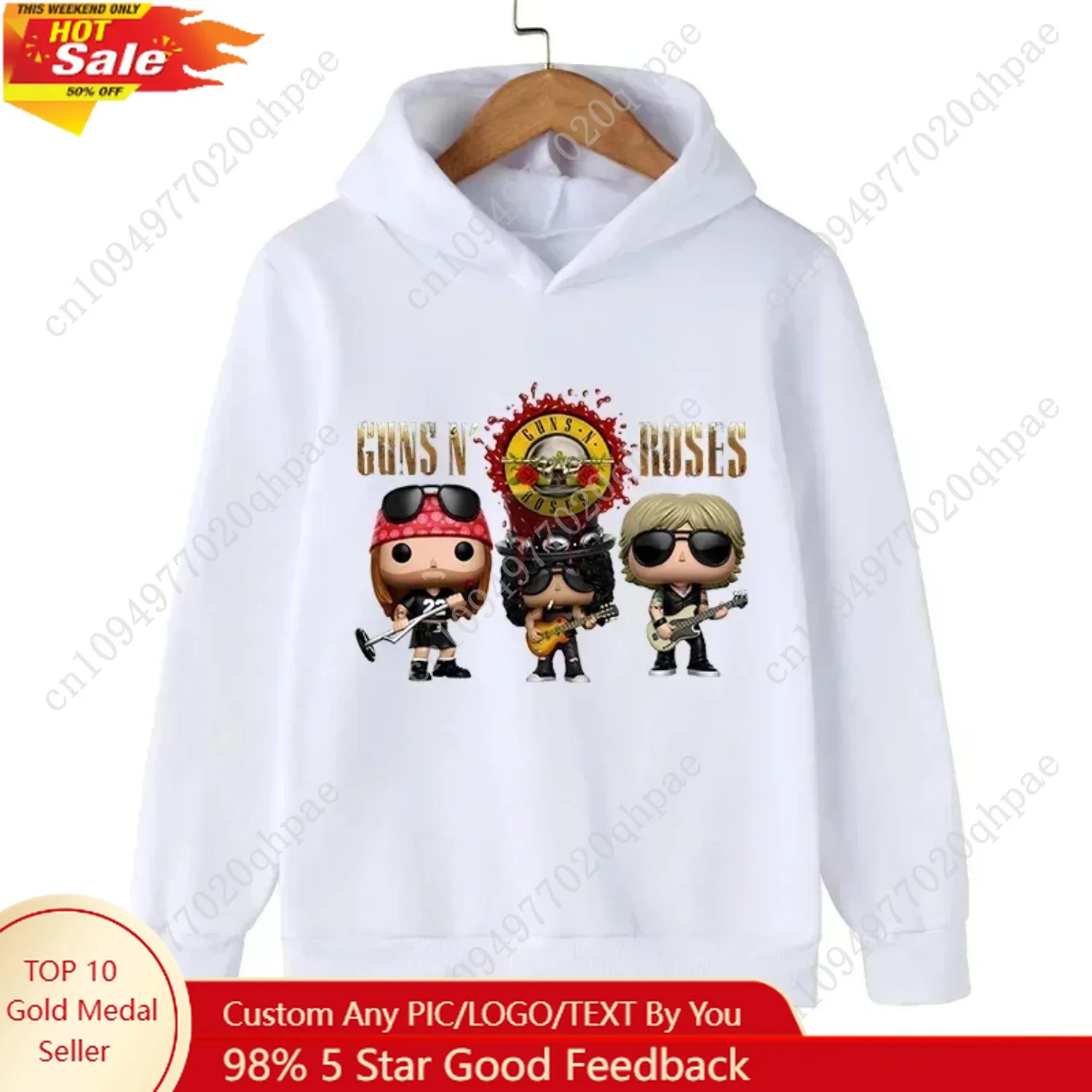 

Children Print Slash Rock Band Gun Roses Hoodies Kids Cartoon Pullovers Sweatshirts Fashion Children Boys Girls Hoodie Sportwear