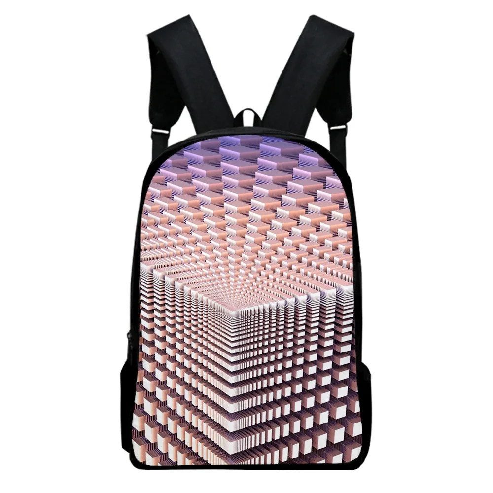 

Trendy Popular abstract Notebook Backpacks pupil School Bags 3D Print Oxford Waterproof Boys/Girls Laptop Backpacks