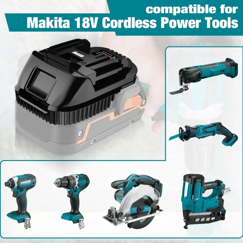 AR18MT  Adapter Converter Compatible with For RIDGID/AEG 18V Lithium-ion Batteries for Use with For Makita 18V Batteries Tools