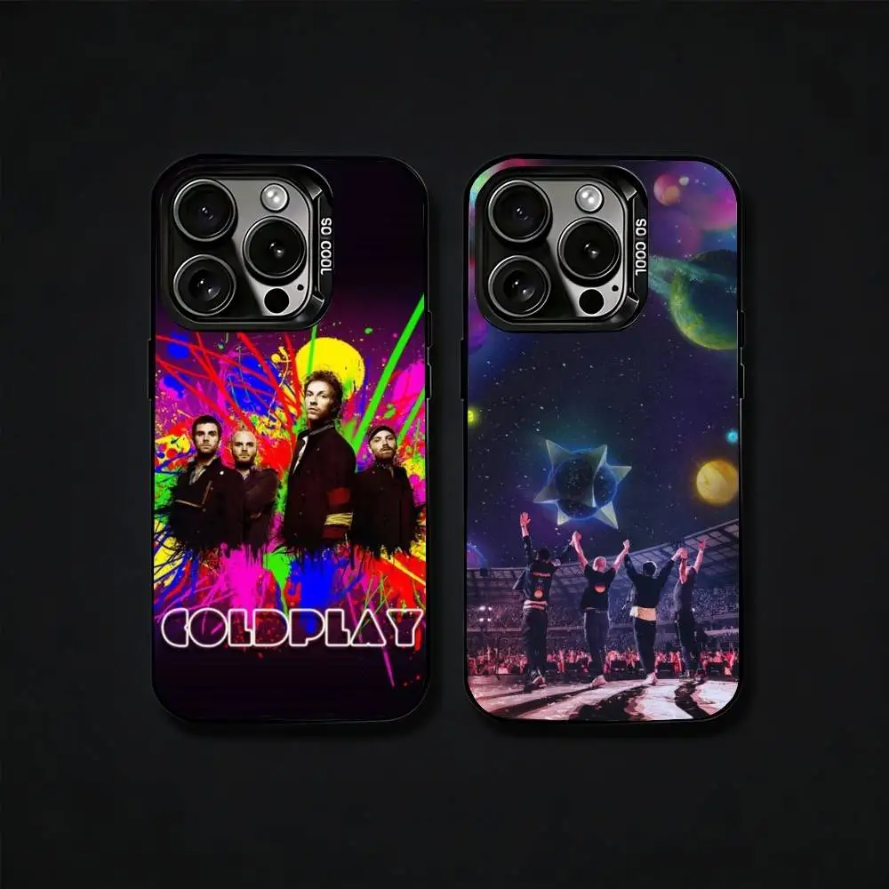 

Band C-Coldplay Phone Case For iPhone17, 16,15,14,13,12 Pro Max Black Candy Matte Shockproof Cover