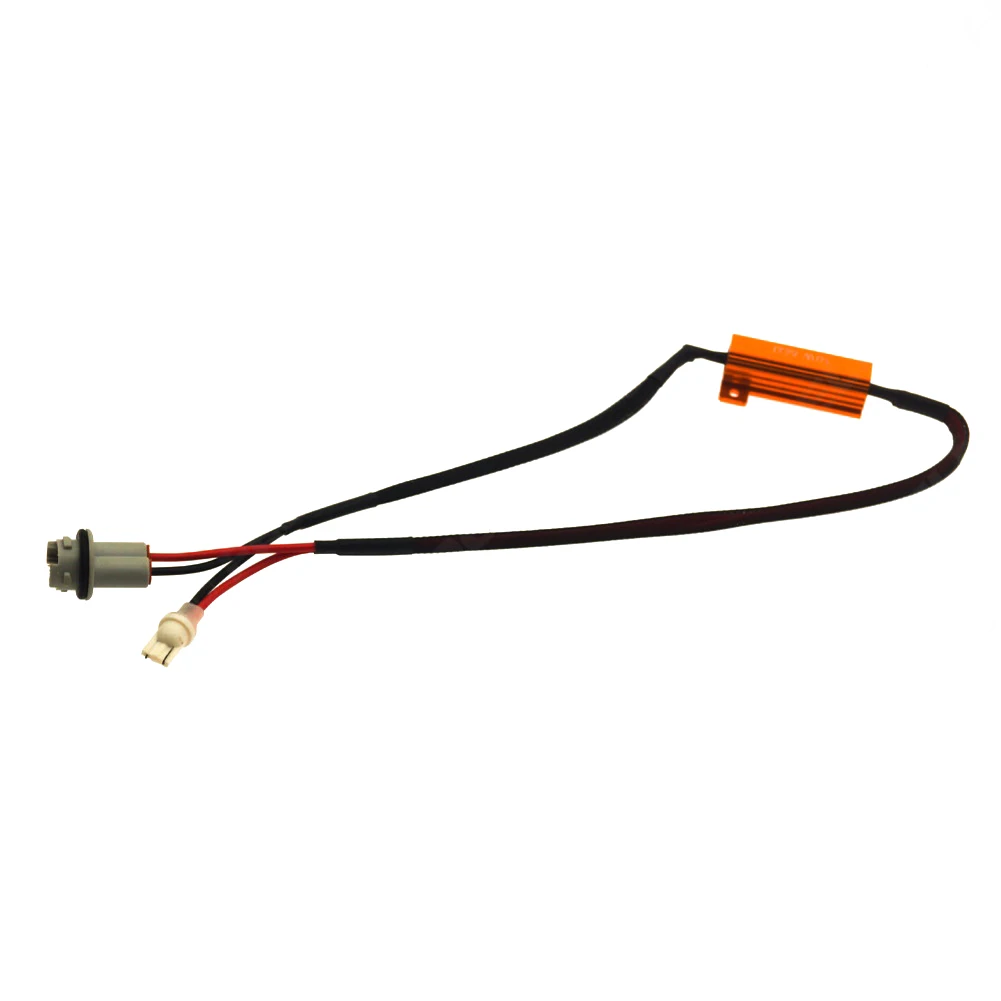 50W 6 Ohm T10 LED Decoder Resistor for 12V Automotive Lighting Systems Eliminates Hyper Flashing Bulb Out Errors
