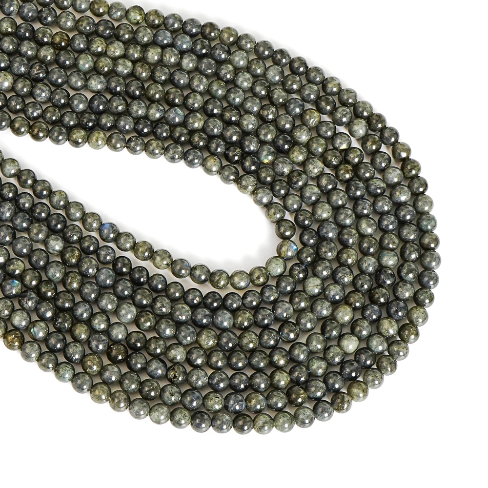 6mm 8mm Labradorite Stone Irregular Round Beads with Pre-Drilled Holes Gray Beaded Jewelry Supplies for DIY Necklace/Bracelet view 2