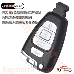 KEYECU 4 Bottoni 315 MHz 433 MHz ID46 Chip per Hyundai Veracruz 2007-2012 Auto Smart Chiave A Distanza Fob SY5SVISMKFNA04 SVI-SMKFEU04