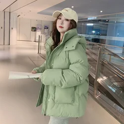 Coat Women Thick Warm Padding Parkas Autumn Winter Female Elegant Fashion Jackets Ladies Casual Loose down cotton Hooded Coats