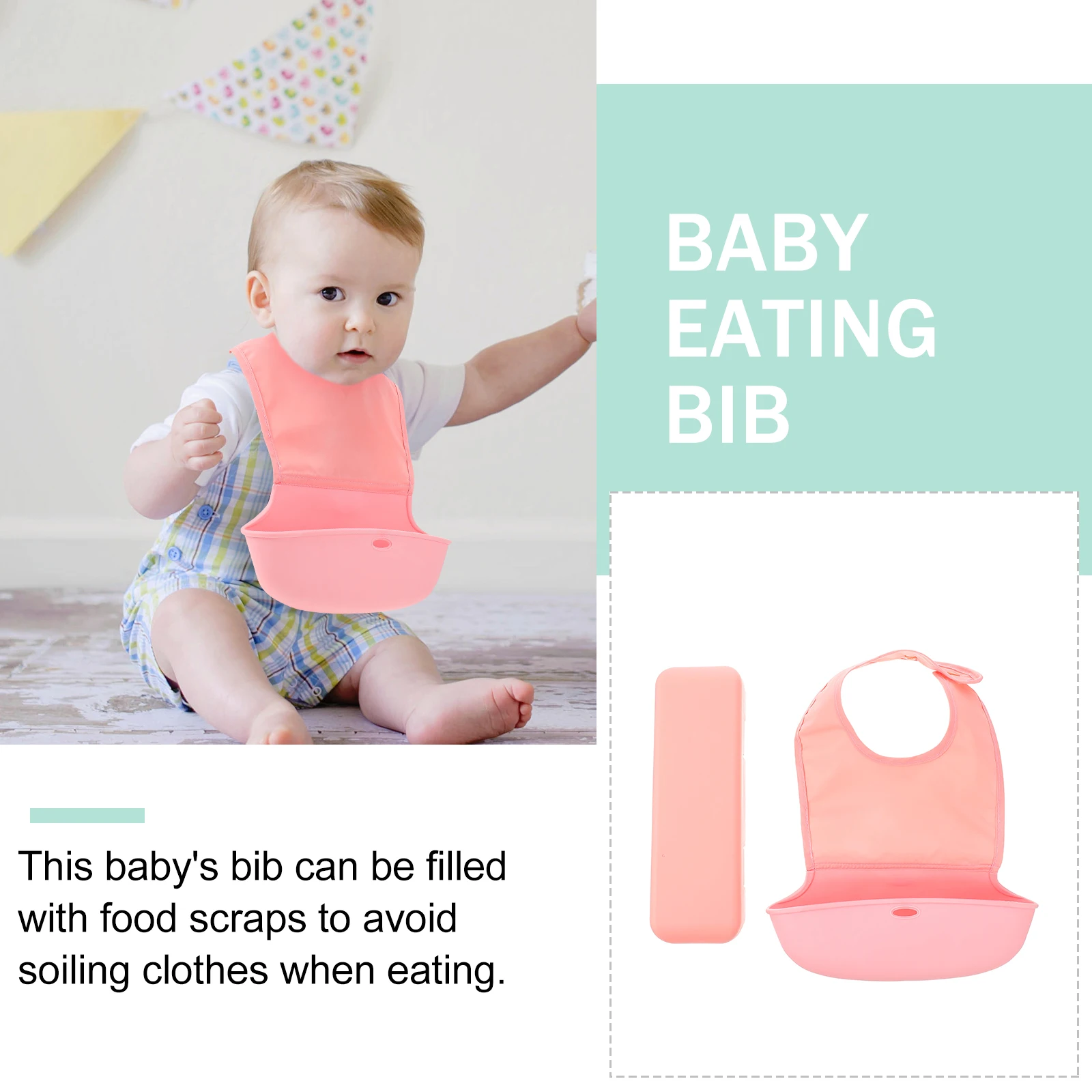 

Waterproof Baby Bibs Soft TPU Adjustable Easy Clean Infant Feeding Toddler Mealtime Washable Dining Accessories Baby Eating