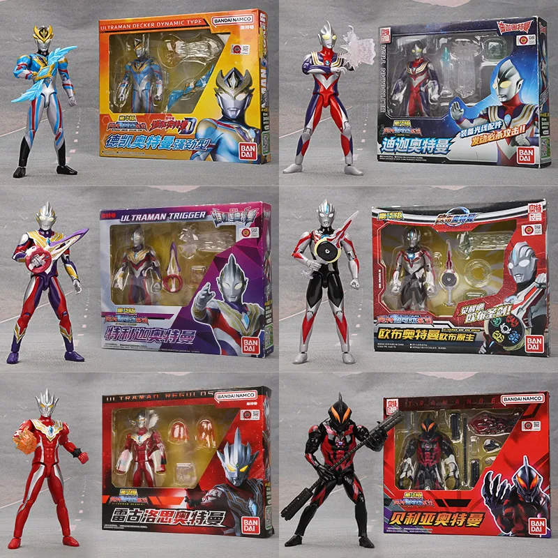 

Набор фигурок Bandai Ultraman Trigger Orb Tiga Decker, супер шарнирная кукла Deluxe Edition, набор игрушек, коллекционная игрушка, подарок для мальчиков