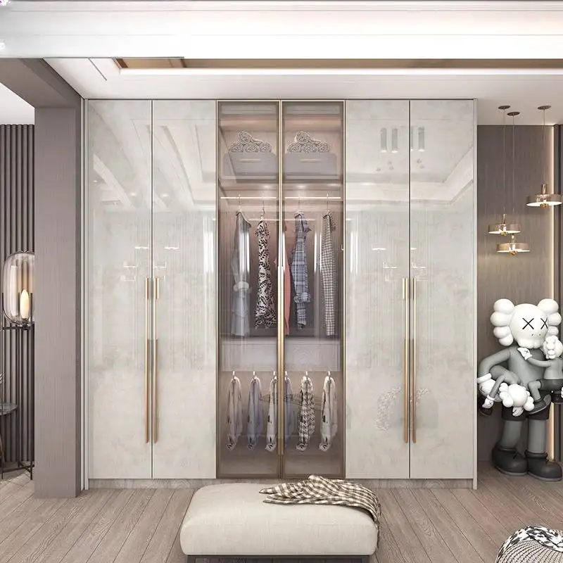 Luxury Nordic Tall Wardrobes Adults Modern Glass Cute Shelves Storage Closet Bedroom Display Drawers Guarda Roupa Furniture Home