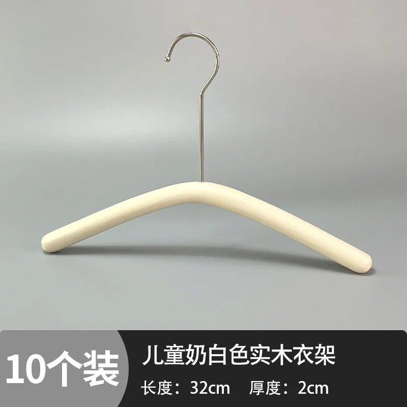 10 PcsCustomized High-Grade Wooden Suit Hangers Skirt Hanger Solid Wooden Trouser Rack with Shoulder Notches for Dress Jacket