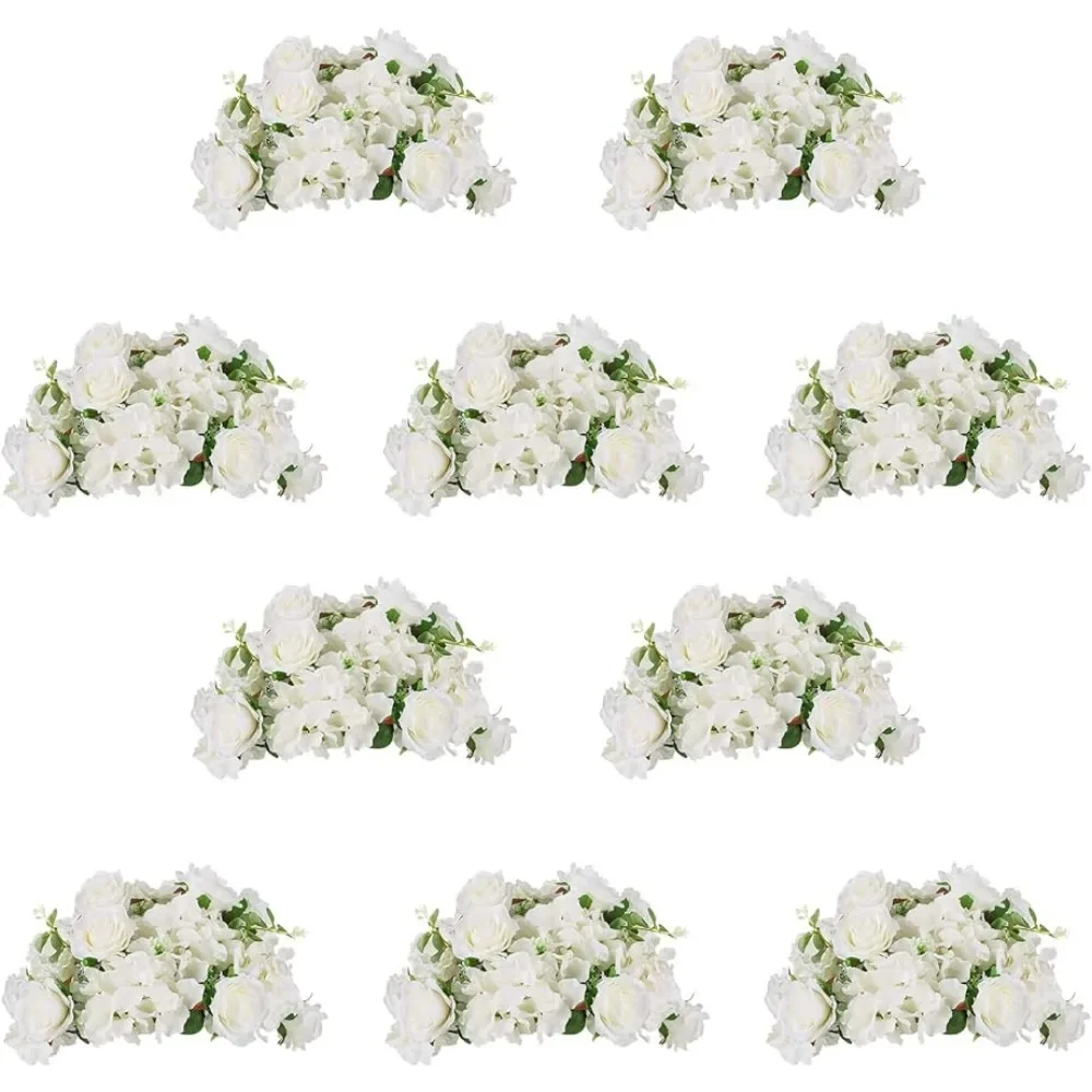 Flower Balls for Wedding Centerpieces - 10 Pcs 14.2 inch Diameter Fake Arrangement Bouquet Party for Tables -Rose Freight Free