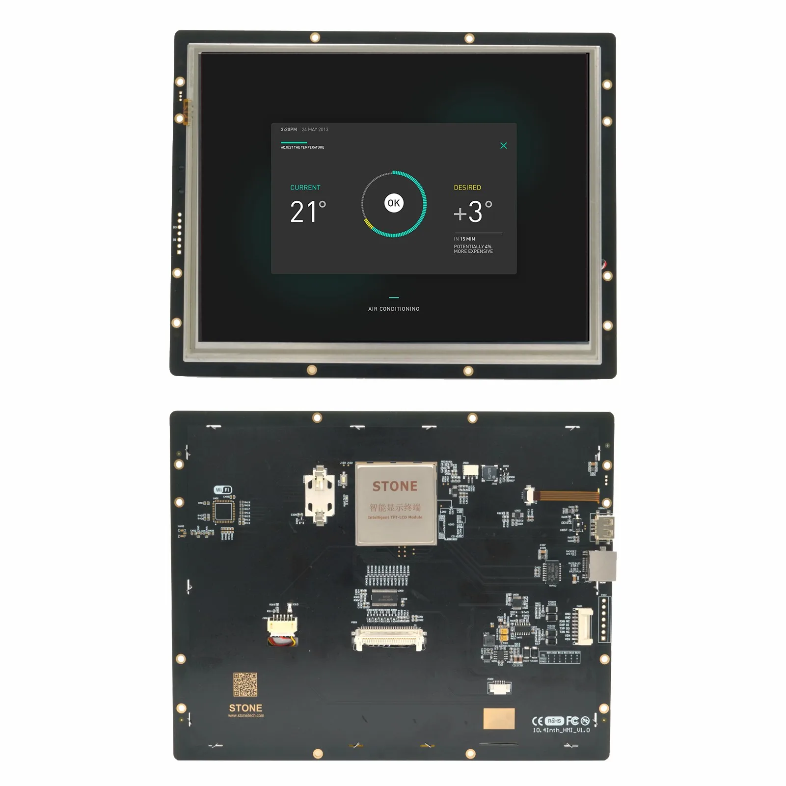 Steen 10.4 Inch Hmi TFT-LCD Module Interface Touch Screen Voor Apparatuur Gebruik
