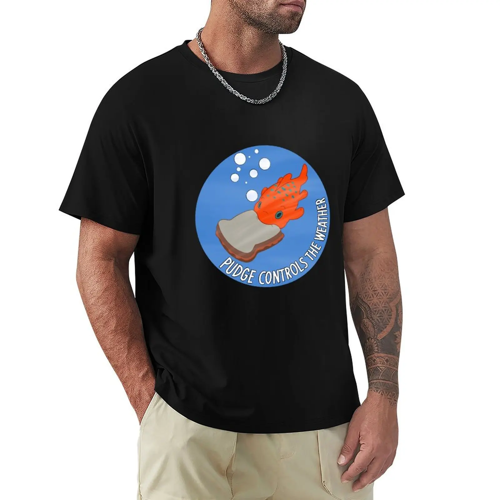 Pudge controls the weather T-Shirt Simple Trendy Casual T-Shirt