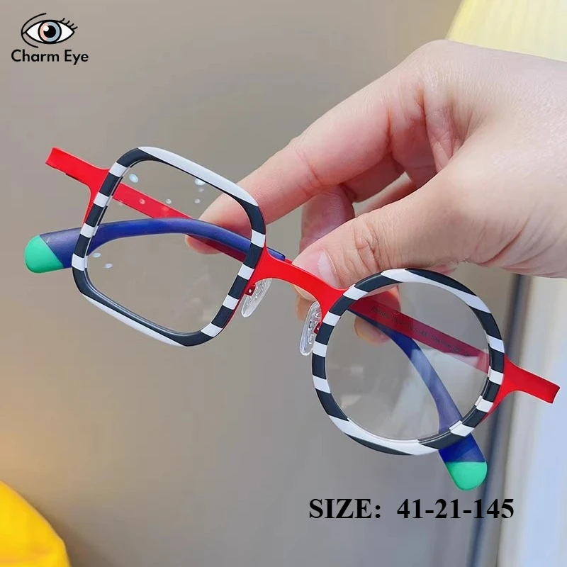 

Ultra Light Square Shaped Glasses Frame for Women Fashion Retro Color Blocked Myopia Anti Blue Light Color Changing Eyeglass Men