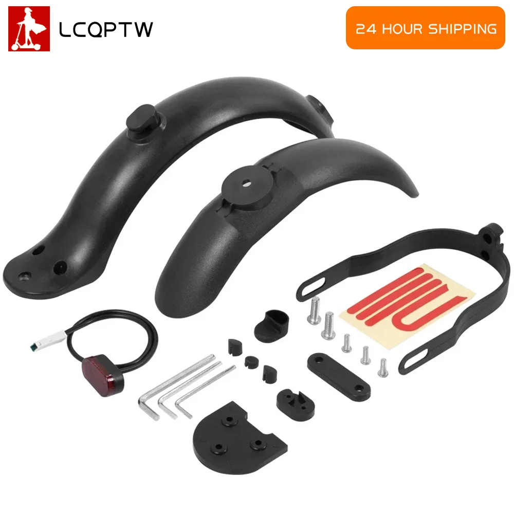 Modificted Fender Heighten Pad/Taillight/Support Bracket/Rubber Cap Electric Scooter for Xiaomi M365 Pro 1S Rear Wheel Kits