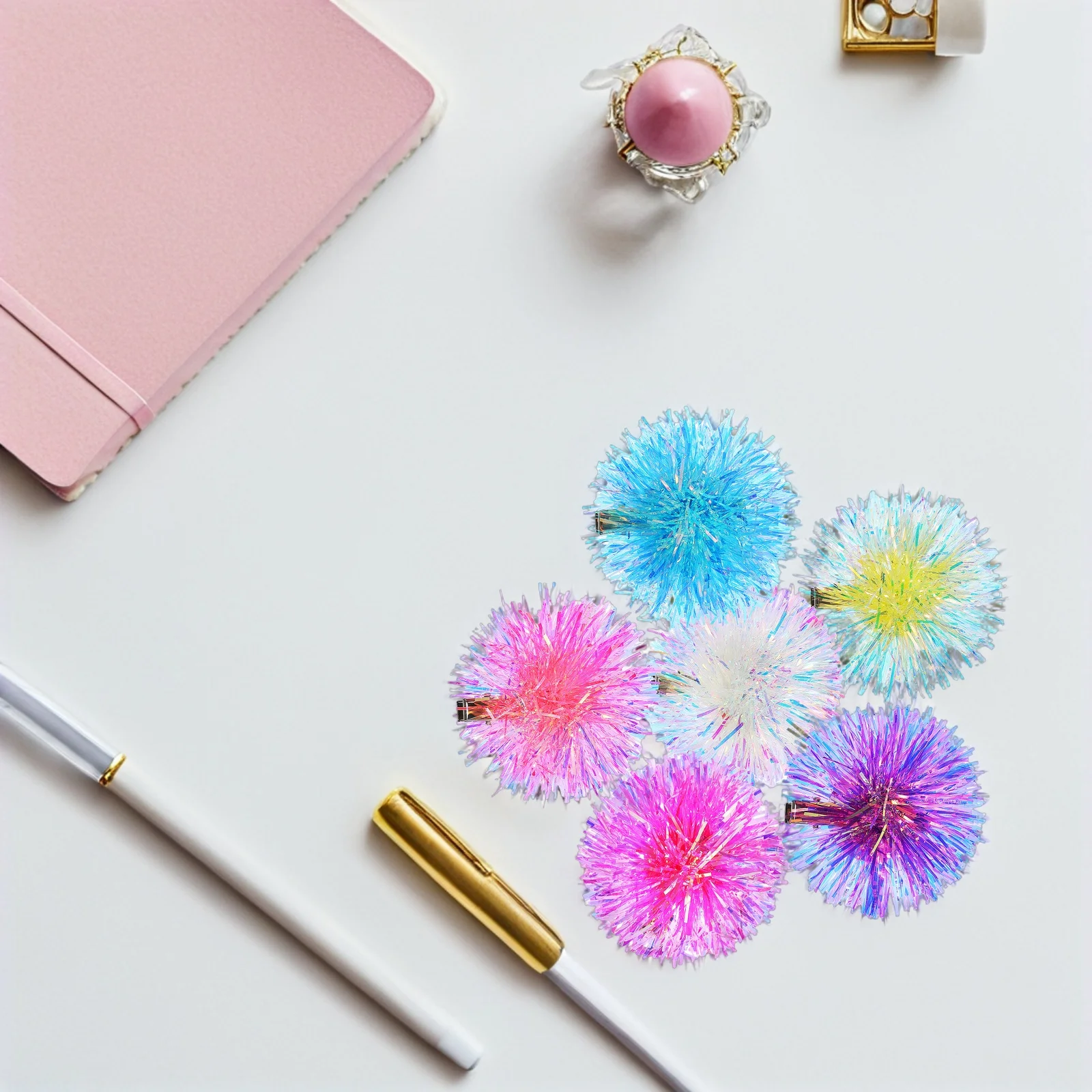 

6 шт. разноцветных блестящих заколок для волос, легкие зажимы для густых или тонких волос, милые заколки для женщин, девочек-подростков, для вечеринок