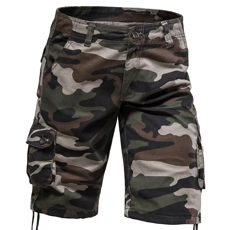 

Men's Summer Multi-Pocket Shorts Casual Loose Camouflage Cargo Shorts for Male Outdoor Workout Daily Wear Bottoms