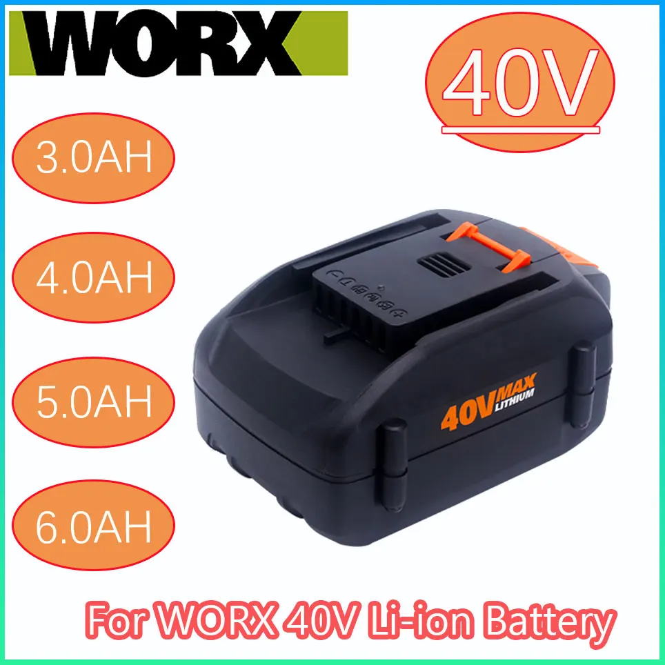 

Original WORX New 40V 3.0AH/4.0AH/5.0AH/6.0AH Replaceable Lithium-Ion Battery WA3580