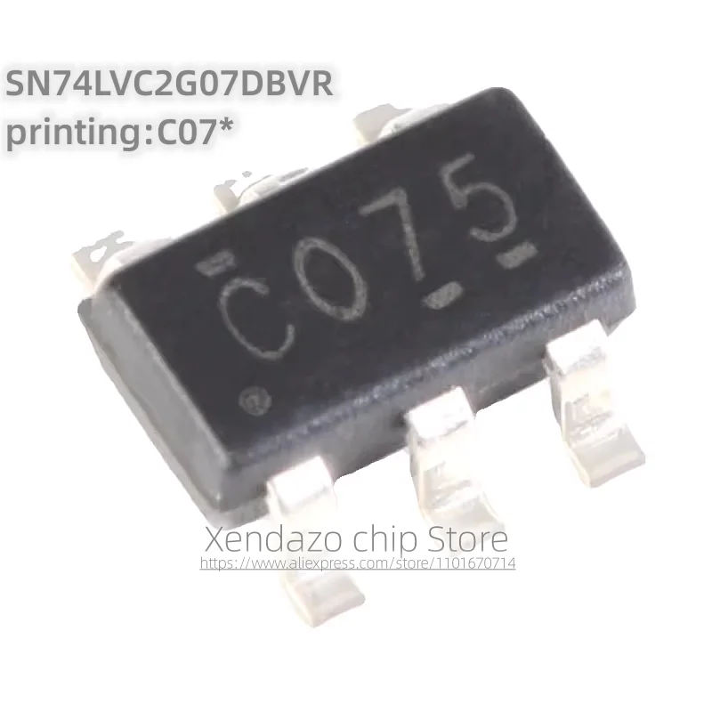 10pcs/lot SN74LVC2G07DBVR printing C07* C075 SOT-23-6 package Original genuine Open drain output dual buffer chip