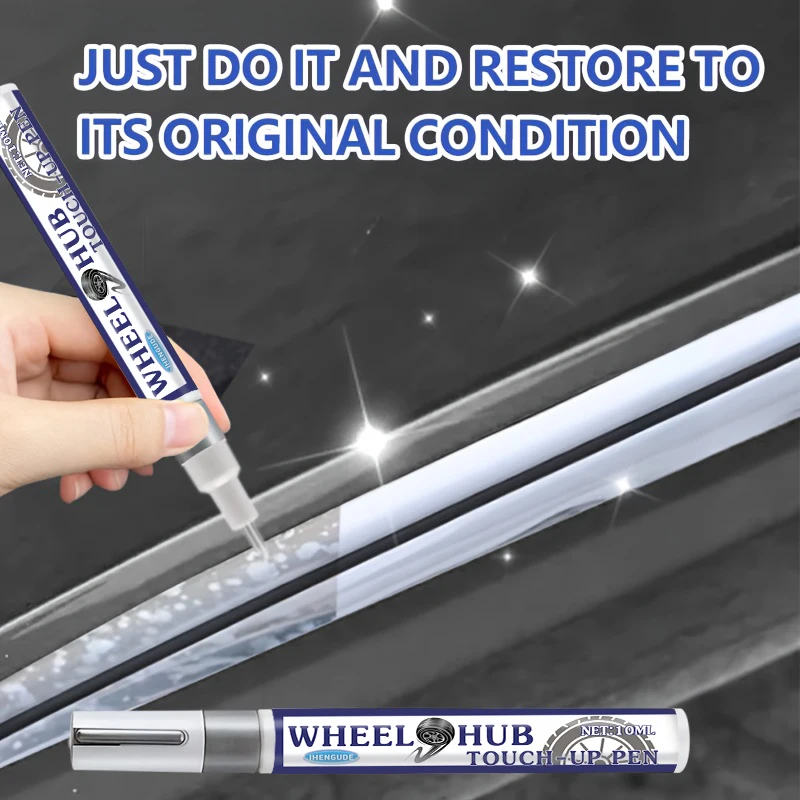 Multi-Functional Silver Repair Pen - Suitable for Chrome-Plated Wheels, Car Paint and Other Silver Areas. Simple Repair of Scratches, Dents, and Peeling Paint. Long-Lasting and Effective. a Must-Have Paint Repair Tool for Car Owners view 2